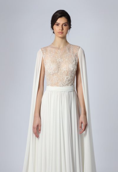 Ethereal A-Line Wedding Dress With Cape by Tony Ward - Image 2