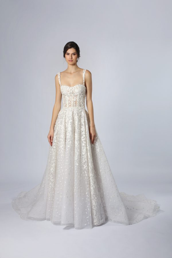 Embroidered A-Line Wedding Dress by Tony Ward - Image 1