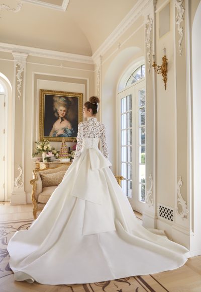 Chic Mikado Ball Gown With Detachable Bolero And Bow by Sareh Nouri - Image 2