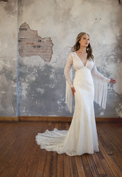 Bodysuit, V-neck Wedding Bodysuit Long Sleeve, Open Back Bridal