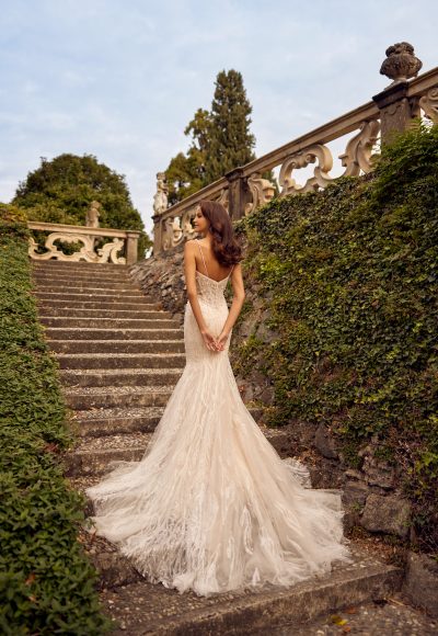 Pearl-Embellished Fit-and-Flare Wedding Dress by Randy Fenoli - Image 2