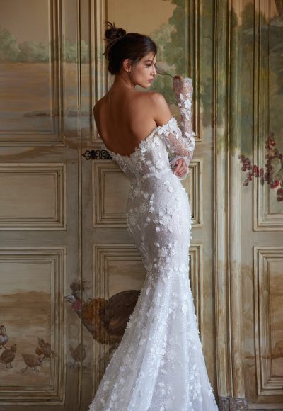 Ethereal And Elegant Floral Fit-and-Flare Gown by Netta BenShabu Elite Couture - Image 2