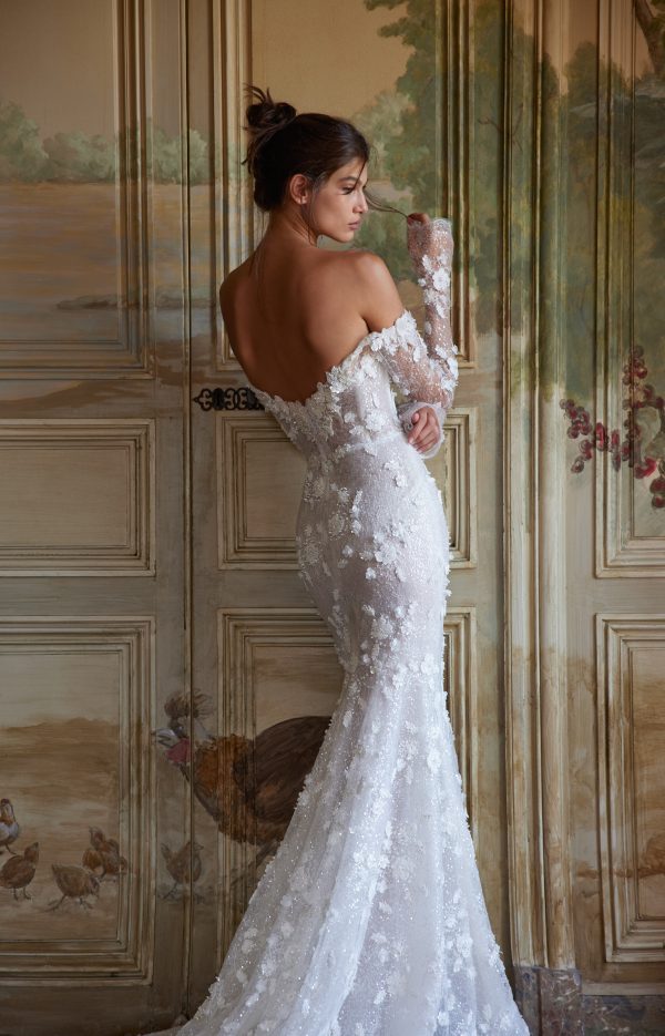 Ethereal And Elegant Floral Fit-and-Flare Gown by Netta BenShabu Elite Couture - Image 2