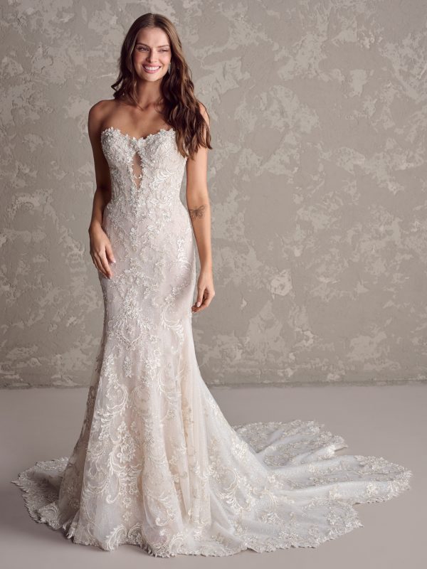 Romantic Off-the-Shoulder Fit-and-Flare Gown by Maggie Sottero - Image 1