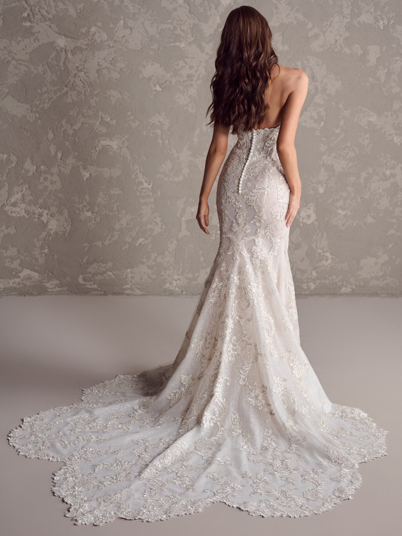 Romantic Off-the-Shoulder Fit-and-Flare Gown | Kleinfeld Bridal