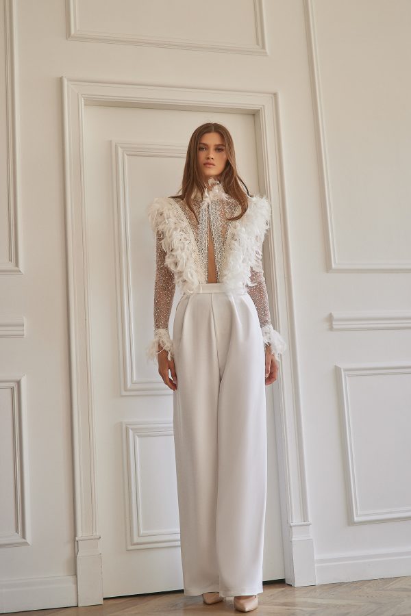 Crepe Wide Leg Pants by REVEAL by Tal Kedem - Image 1