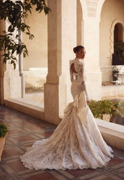 Lace Mermaid Wedding Dress With Detachable Gloves And Bolero by Love by Pnina Tornai - Image 2