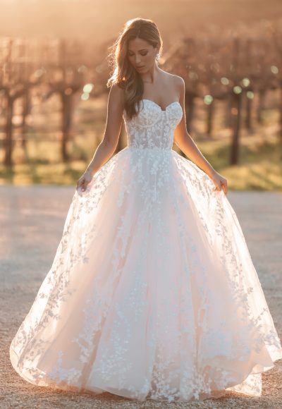 Grand And Romantic Strapless Ball Gown With Buttons by Allure Bridals