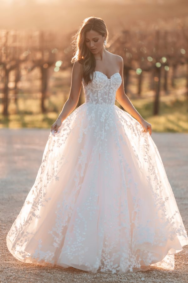 Grand And Romantic Strapless Ball Gown With Buttons by Allure Bridals - Image 1