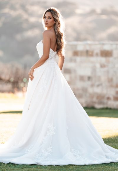 Romantic And Timeless Strapless Ball Gown With Buttons by Allure Bridals