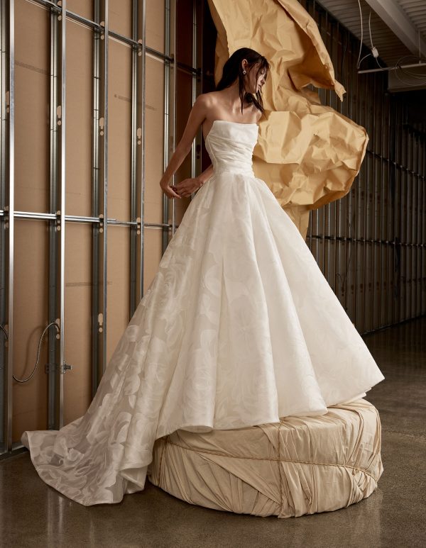 Chic And Romantic Floral Organza Ball Gown by Rivini - Image 1