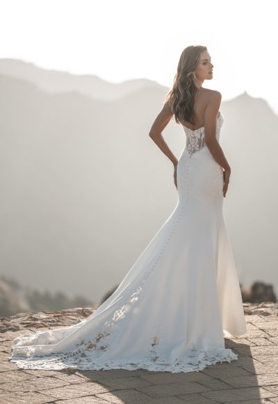 Chic And Romantic Strapless Fit-and-Flare Wedding Dress With Buttons by Allure Bridals - Image 2