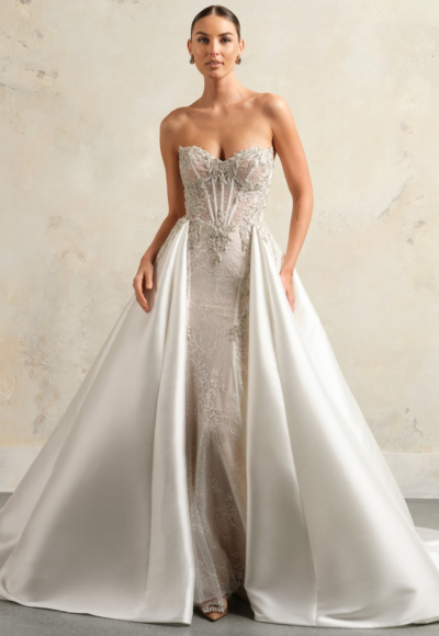 Detachable Silk Mikado Overskirt by Maggie Sottero