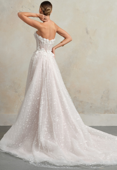 Chic and Playful Embellished Floral A-Line Gown by Maggie Sottero - Image 3