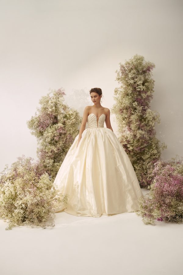 Timeless And Dramatic Taffeta Ball Gown by Nicole + Felicia - Image 1