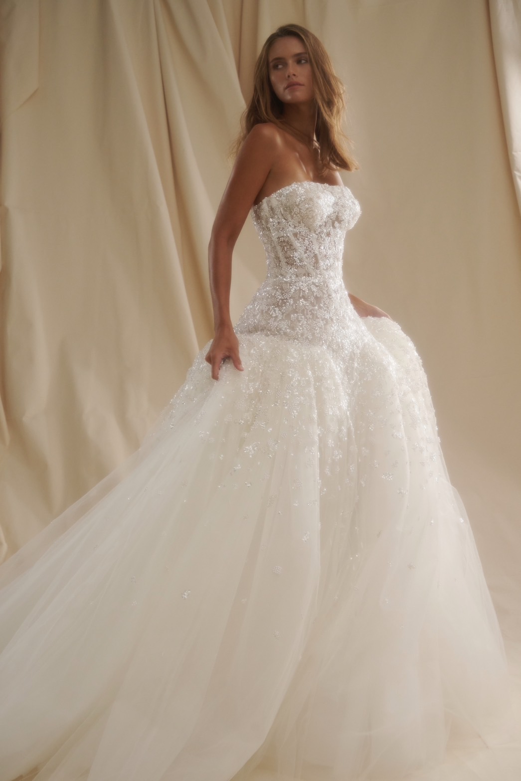 beaded ball gown