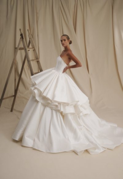 Grand Architectural Ball Gown With Tiered Ruffles by Senstudio - Image 2