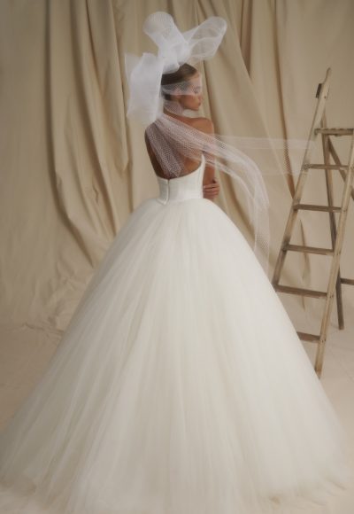 Simple And Ethereal Strapless Tulle Ball Gown by Senstudio - Image 2