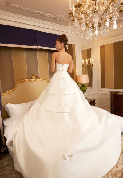 Simple Tiered Ball Gown With Bows by Sareh Nouri - Image 2