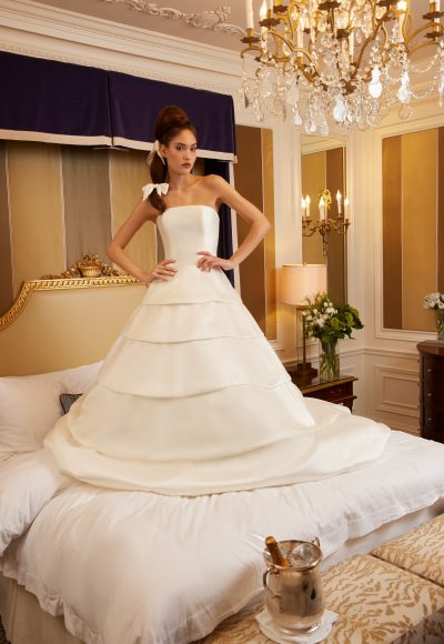 Simple Tiered Ball Gown With Bows by Sareh Nouri