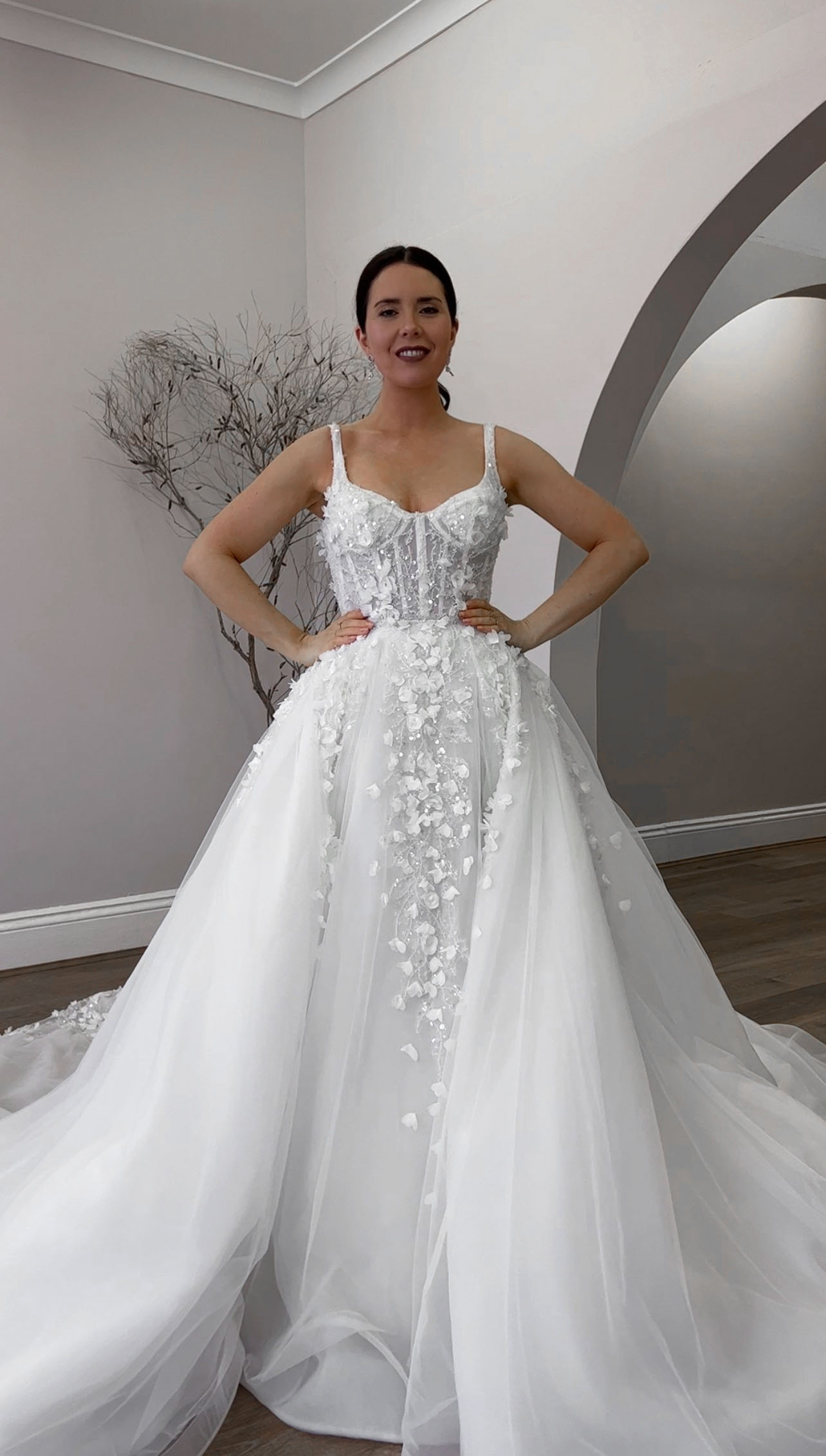 Chic And Romantic Detachable Overskirt by Blanche Bridal - Image 1