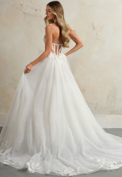 Romantic Off-the-Shoulder Floral Tulle Ball Gown by Maggie Sottero - Image 2