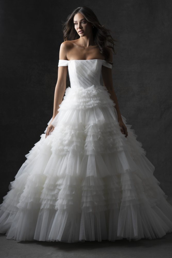 Off The Shoulder Textured Tulle Ball Gown Kleinfeld Bridal