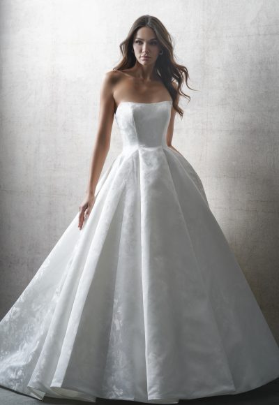 Timeless Strapless Jacquard Ball Gown by Allure Bridals