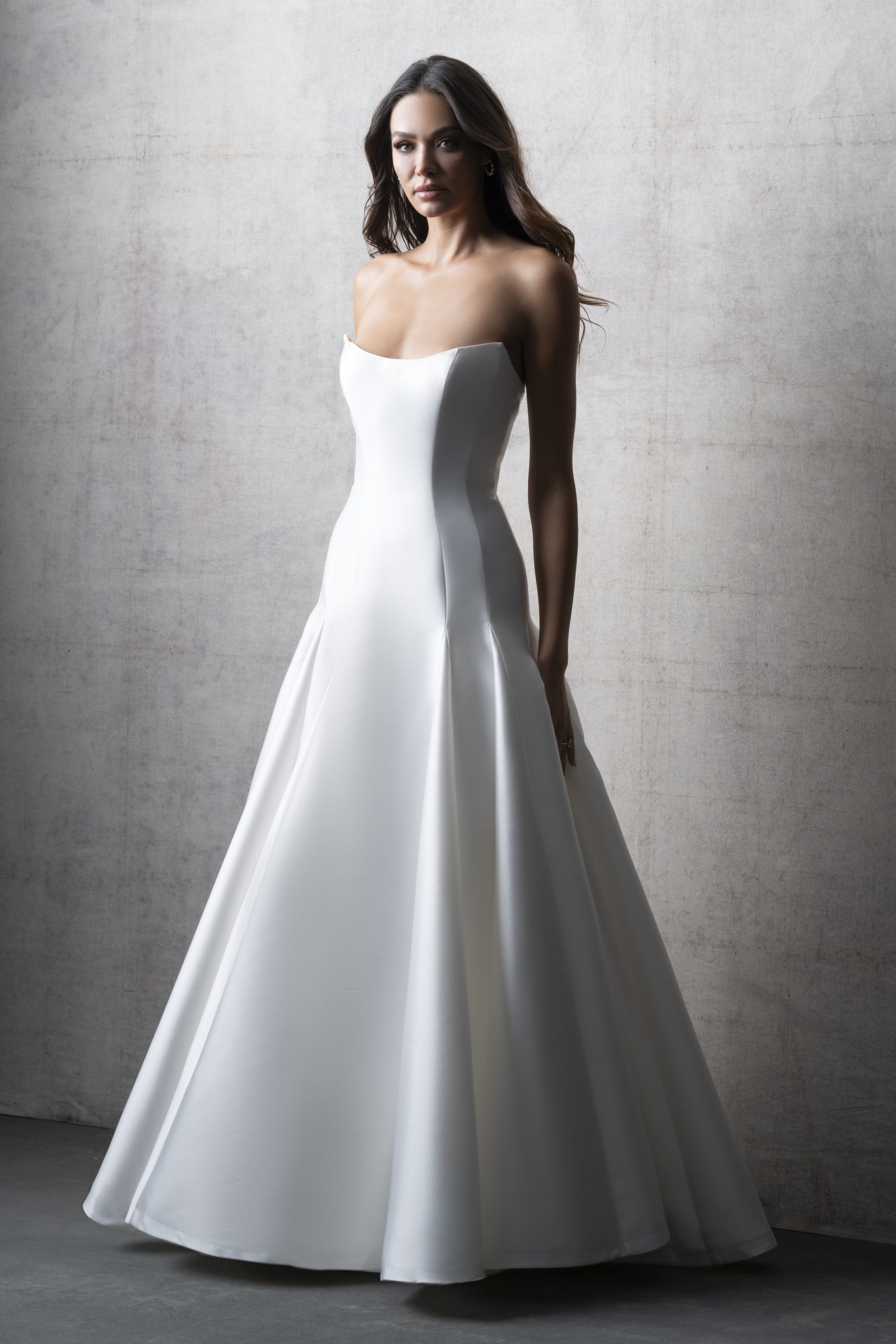 Chic And Timeless Modified A-Line Wedding Dress With Detachable Topper by Allure Bridals - Image 1