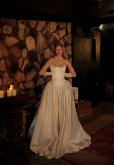 Chic And Simple Basque-Waist Ball Gown by Eden Aharon