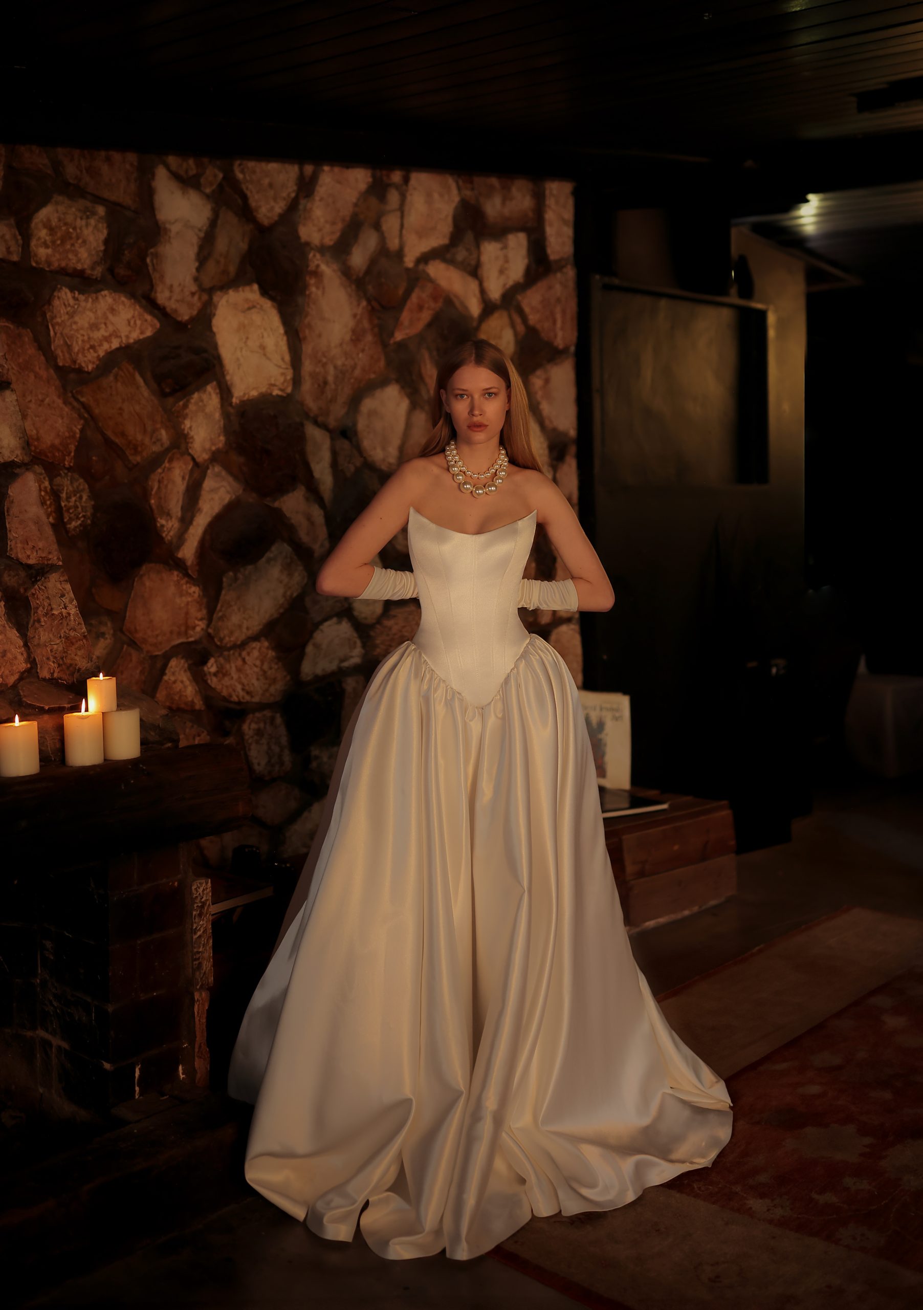 Chic And Simple Basque-Waist Ball Gown by Eden Aharon - Image 1