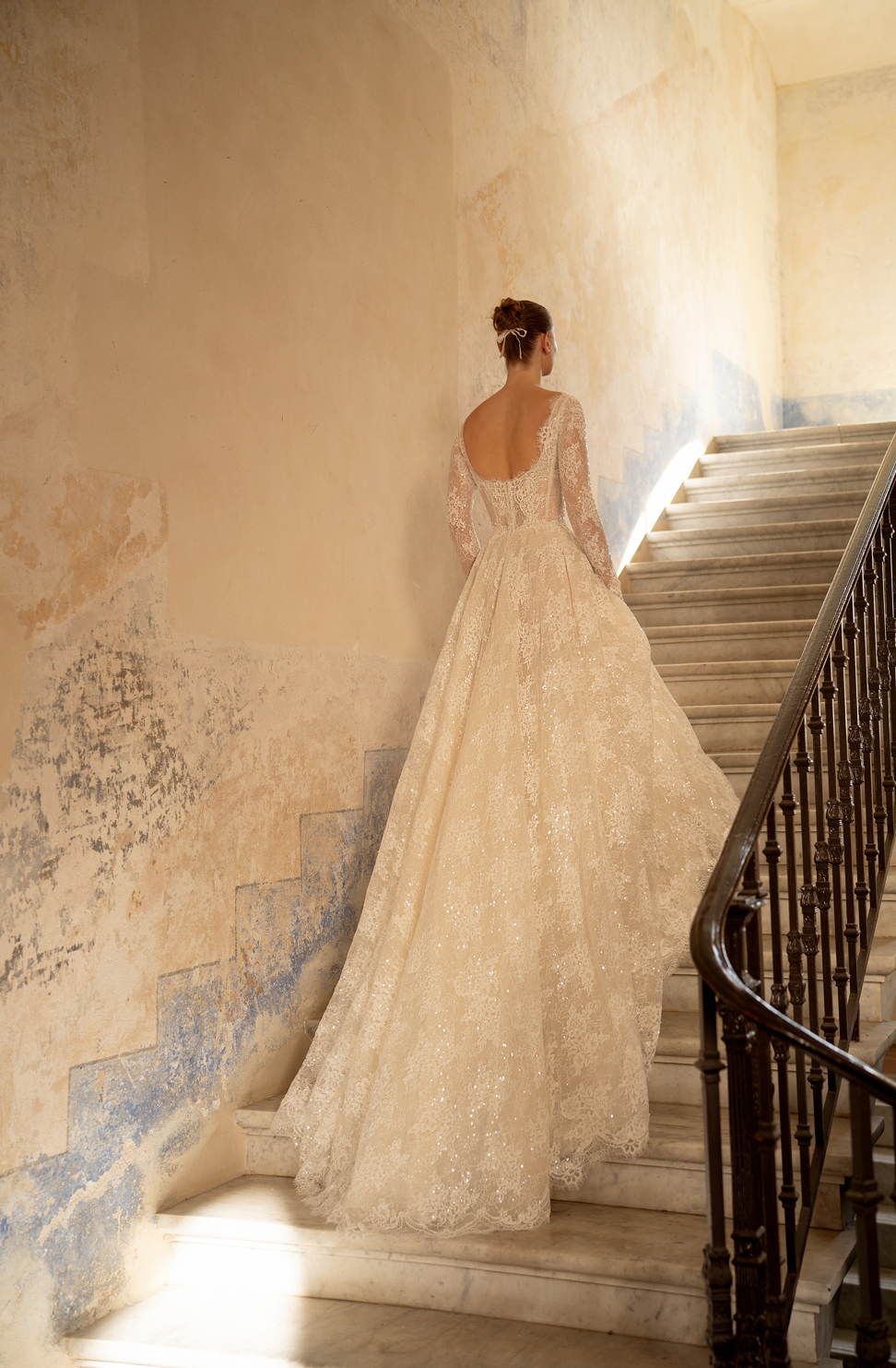 Romantic And Sophisticated Long Sleeve Lace A-Line Wedding Dress by Lee Petra Grebenau - Image 2