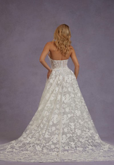 Chic And Romantic Floral A-Line Wedding Dress by Verdin Bridal New York - Image 2