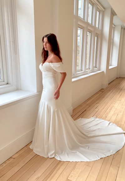 Chic And Simple Strapless Mermaid Wedding Dress With Buttons by Allure Bridals - Image 5