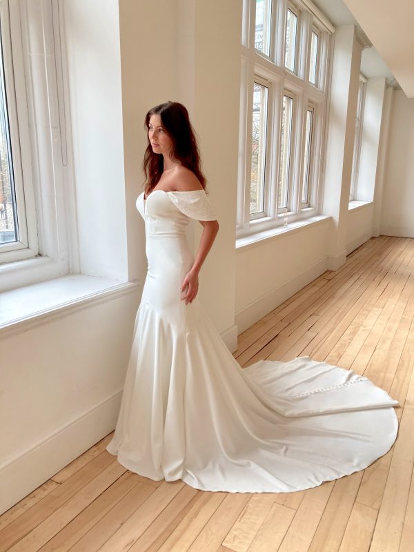 Chic And Simple Strapless Mermaid Wedding Dress With Buttons by Allure Bridals - Image 5