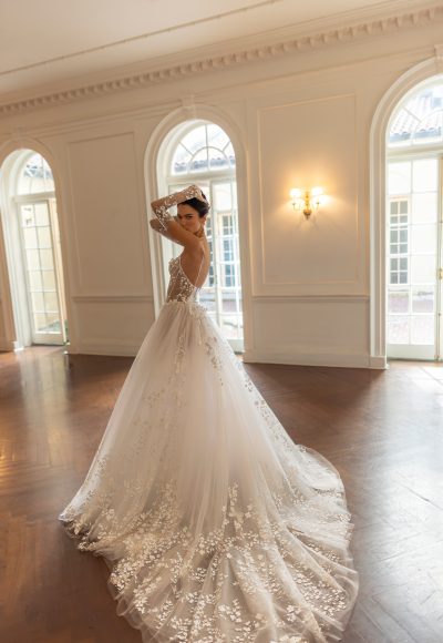 Hand-Painted Butterfly Tulle Ball Gown by Pnina Tornai - Image 3