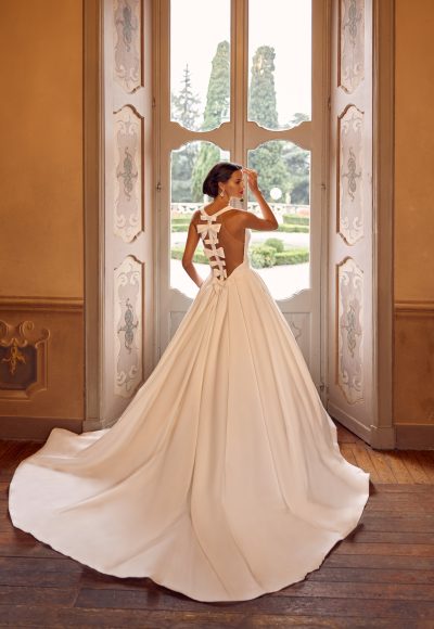 Chic And Classic Matte Satin Ball Gown With Bows by Randy Fenoli - Image 2