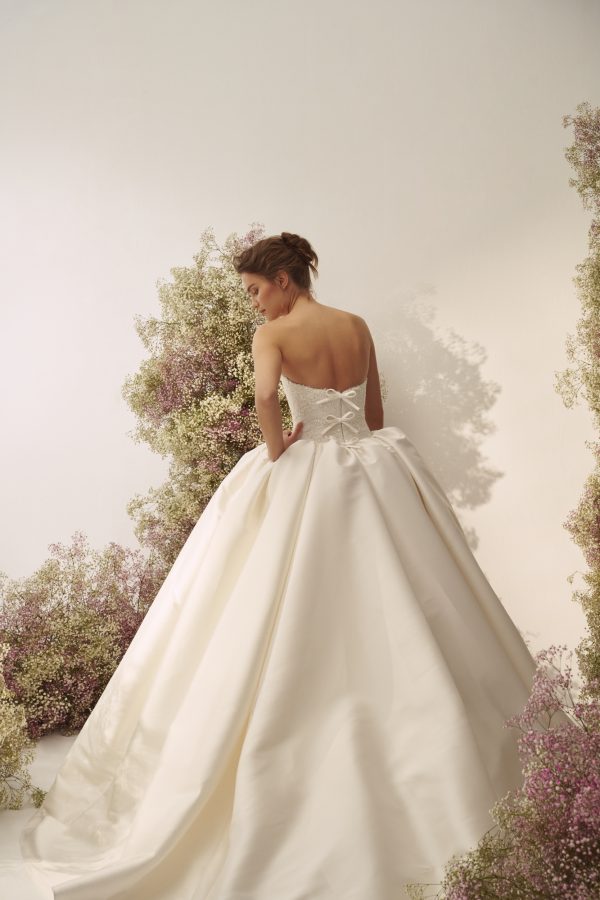 Chic And Classic Lace Ball Gown With Simple Mikado Skirt by Nicole + Felicia - Image 2