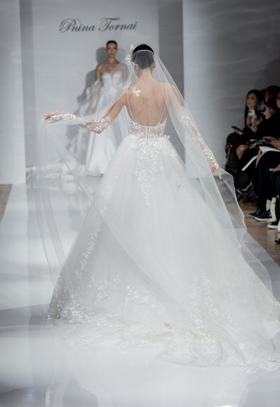 Hand-Painted Butterfly Tulle Ball Gown by Pnina Tornai - Image 2