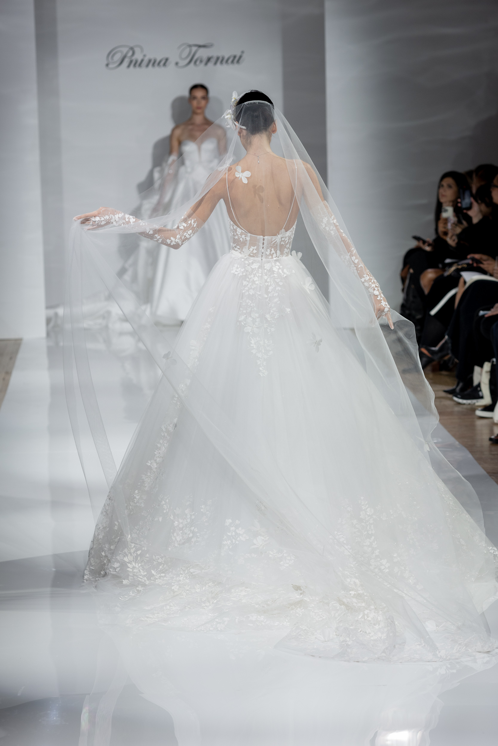 Hand-Painted Butterfly Tulle Ball Gown by Pnina Tornai - Image 2