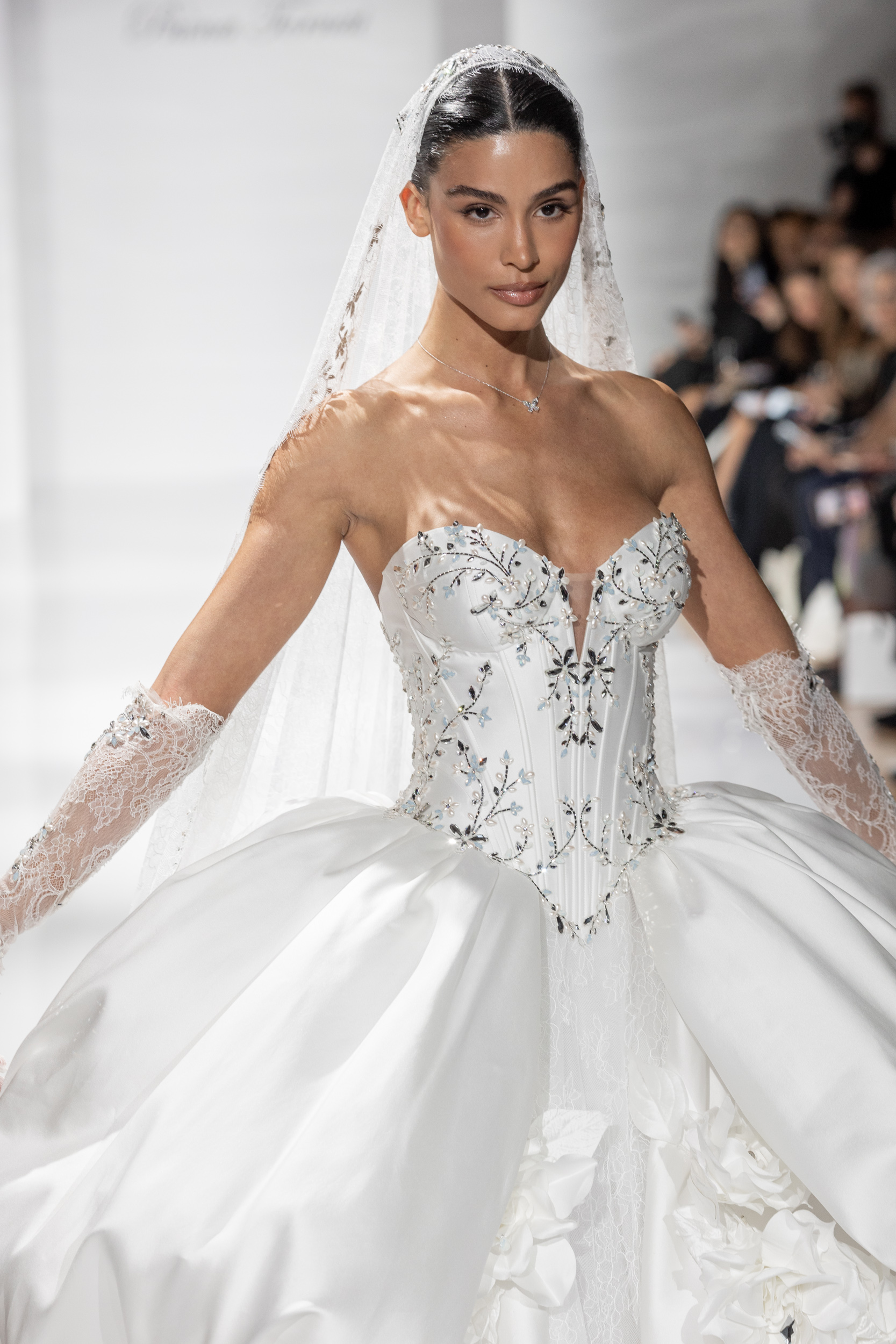 Dramatic And Sophisticated Embellished Silk Mikado Ball Gown by Pnina Tornai - Image 3