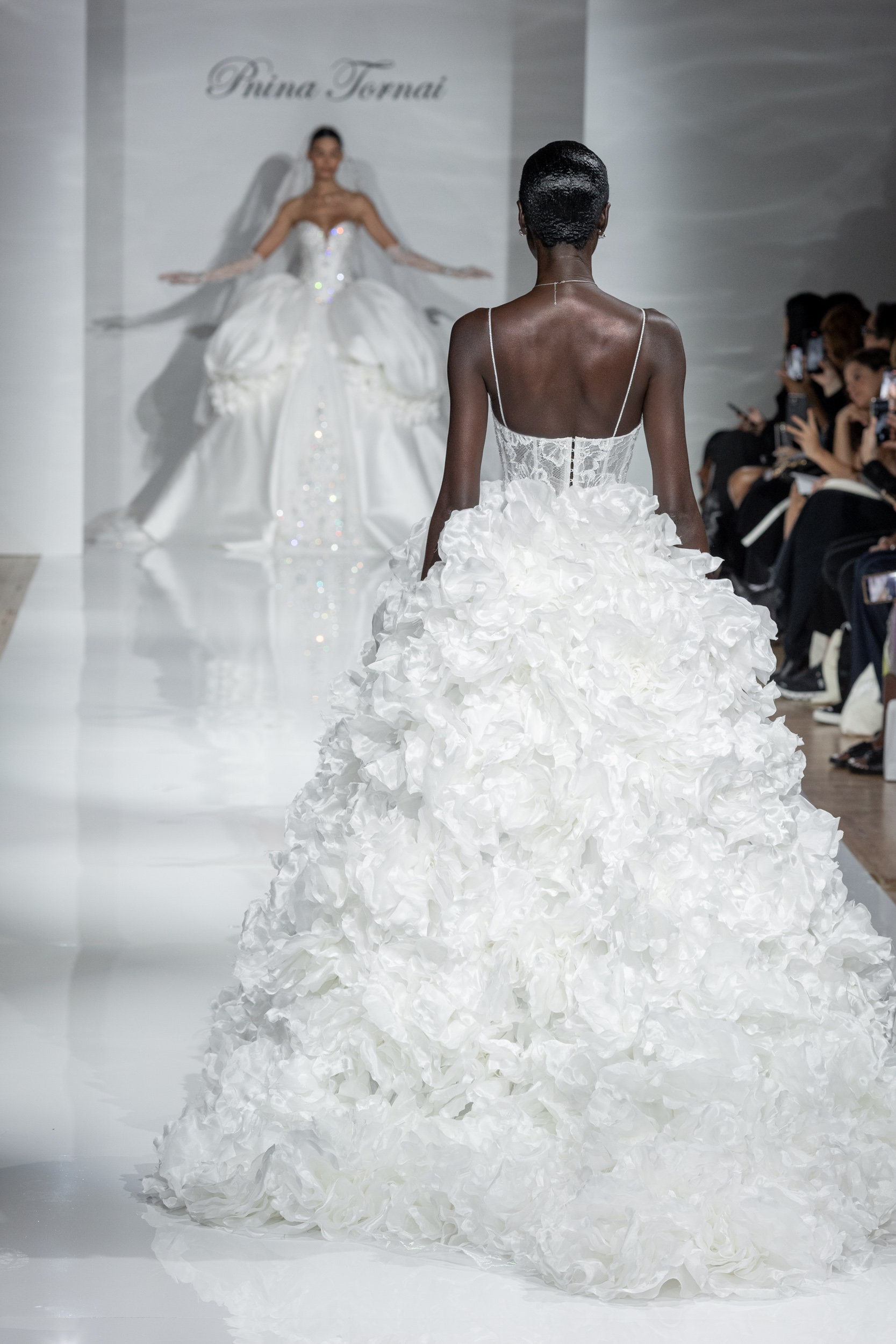 Dramatic And Feminine 3D Floral Ball Gown by Pnina Tornai - Image 2