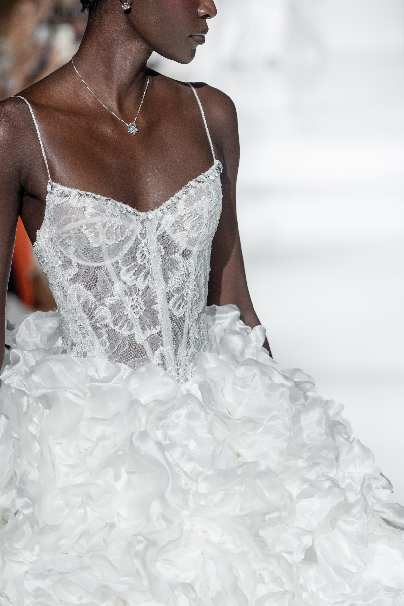 Dramatic And Feminine 3D Floral Ball Gown by Pnina Tornai - Image 3