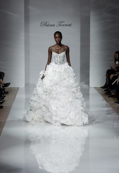 Dramatic And Feminine 3D Floral Ball Gown by Pnina Tornai