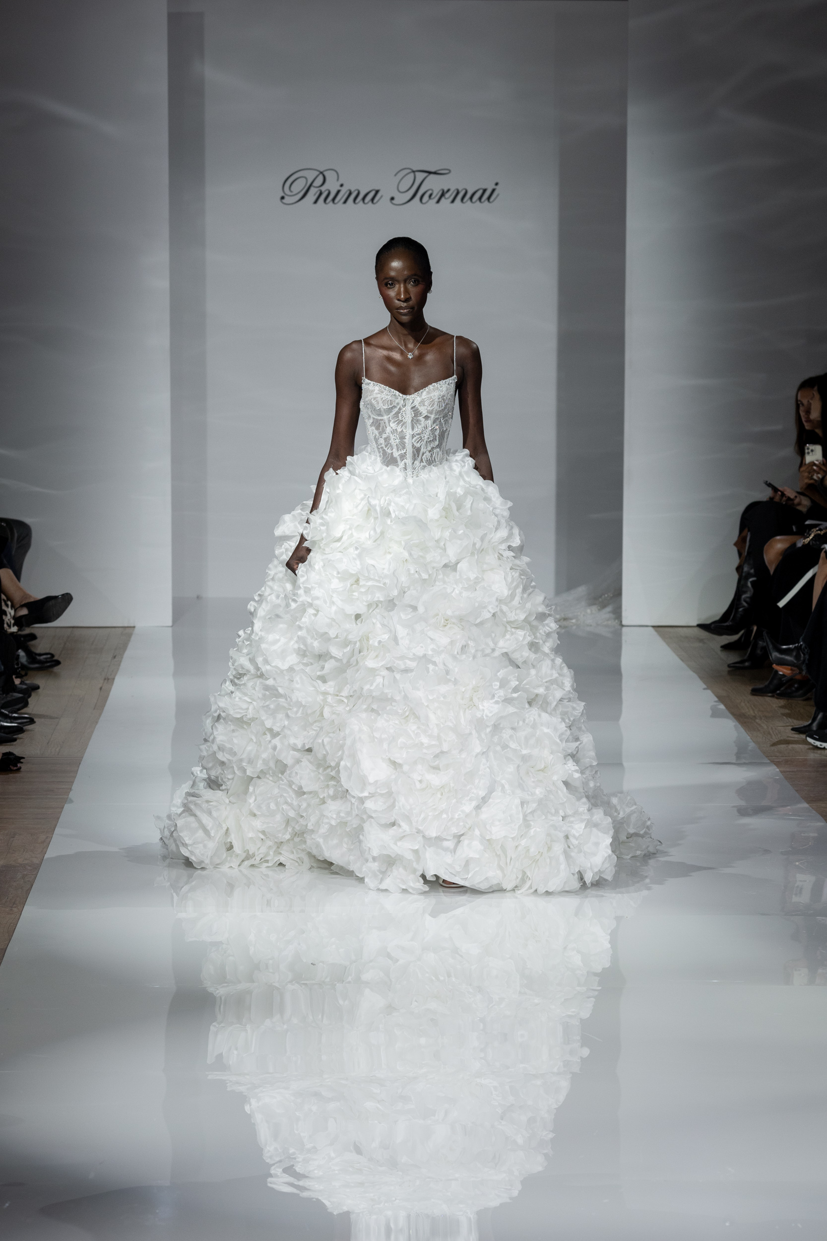 Dramatic And Feminine 3D Floral Ball Gown by Pnina Tornai - Image 1