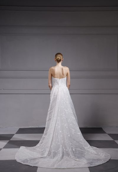 Elegant And Modern Asymmetric Sheath Wedding Dress by Tony Ward - Image 2