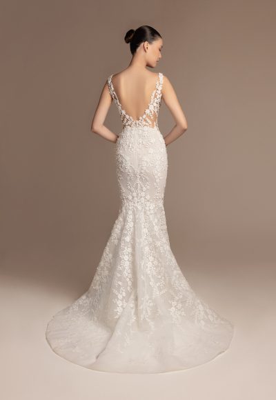 Romantic And Elegant Floral Embroidered Fit-and-Flare Wedding Dress With Open Back by Tony Ward - Image 2