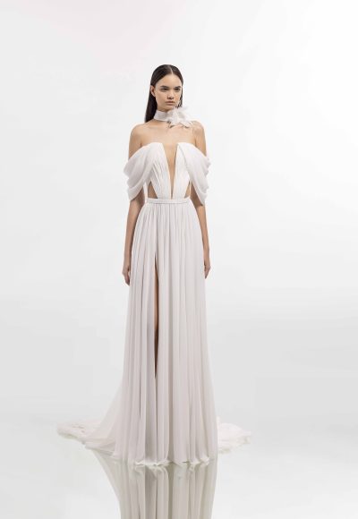 Ethereal And Chic A-Line Wedding Dress With Choker by Tony Ward