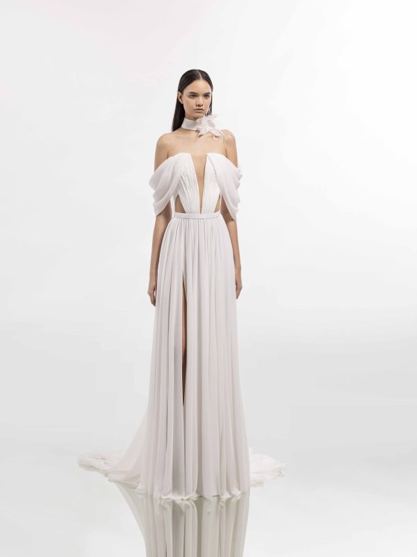 Ethereal And Chic A-Line Wedding Dress With Choker by Tony Ward - Image 1