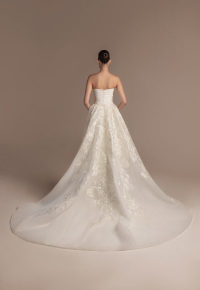 Sleek And Romantic Fit-and-Flare Wedding Dress With Overskirt by Tony Ward - Image 2